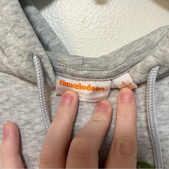 Nickelodeon NWT 90s Cartoon Characters Logo Hoodie Sweatshirt LARGE - Picture 4 of 10